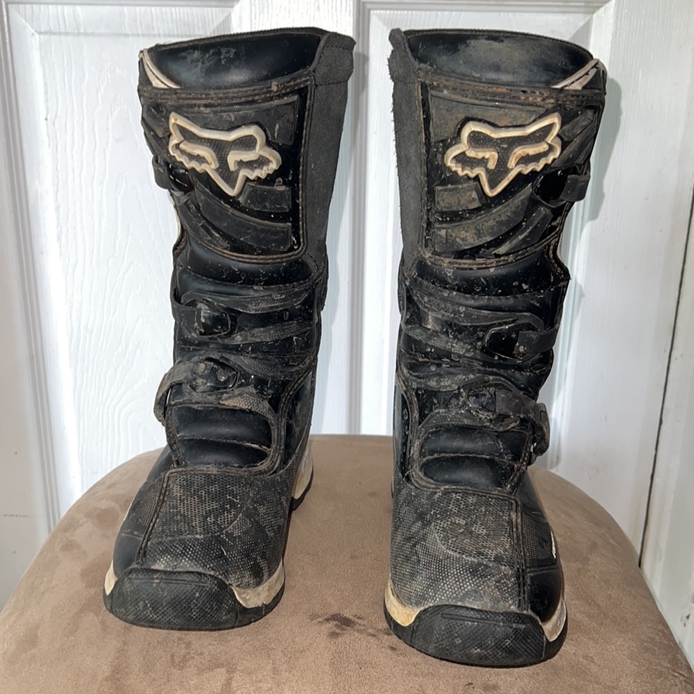 Fox Comp 5 Dirt Bike Youth Riding Boots Size 4 Youth